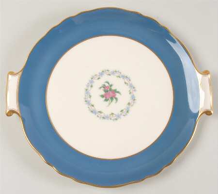 Washington Turquoise (Smooth) Handled Cake Plate