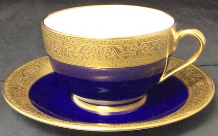 Westchester Cobalt Blue Flat Cup & Saucer Set