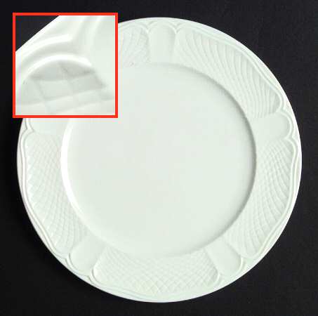 White Crest Salad Plate