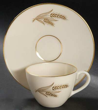 Wheat Flat Demitasse Cup & Saucer Set