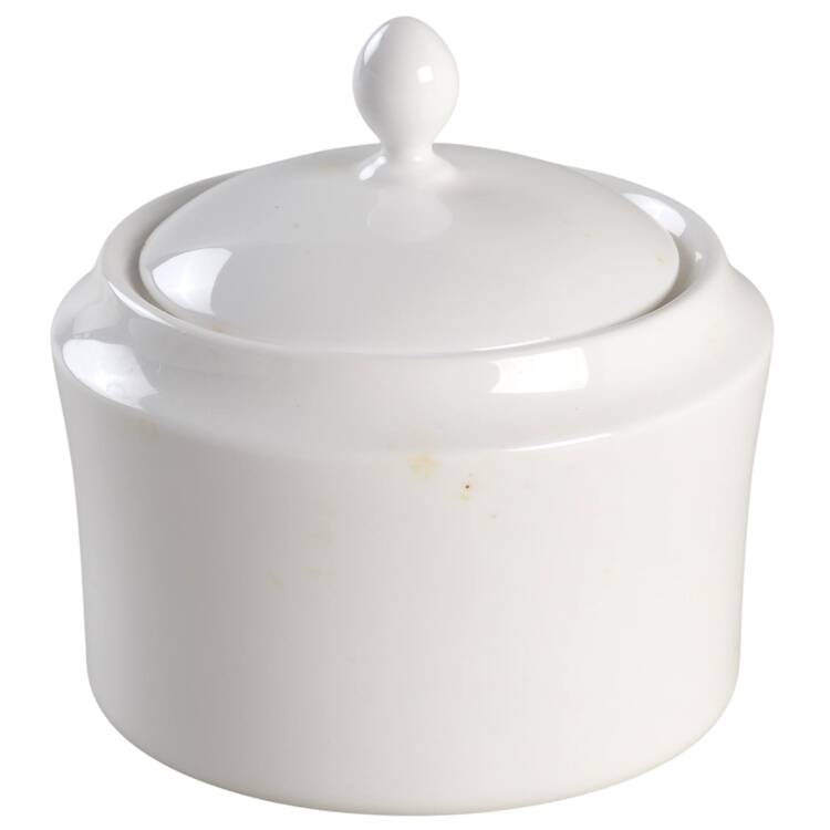 White Oasis Sugar Bowl & Lid