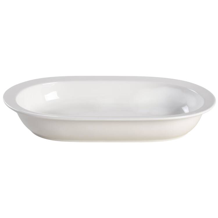 White Oasis 10" Oval Vegetable Bowl