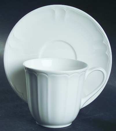 White Sands (No Trim) Flat Cup & Saucer Set