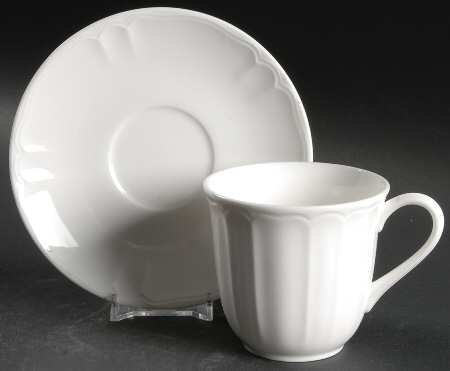 White Sands (No Trim) Flat Cup & Saucer Set