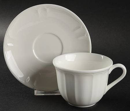 White Sands (No Trim) Flat Cup & Saucer Set
