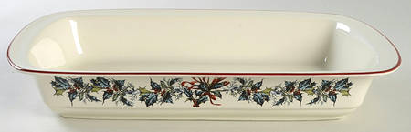 Winter Greetings 13"  Rectangular Baker