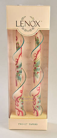 Winter Greetings 12" Candle Taper - Set of 2