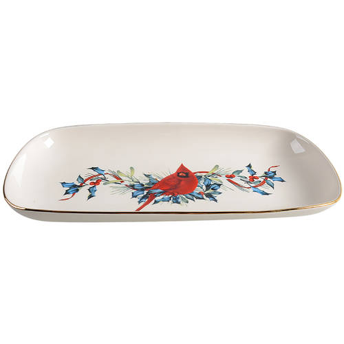 Winter Greetings 14" Bread Tray