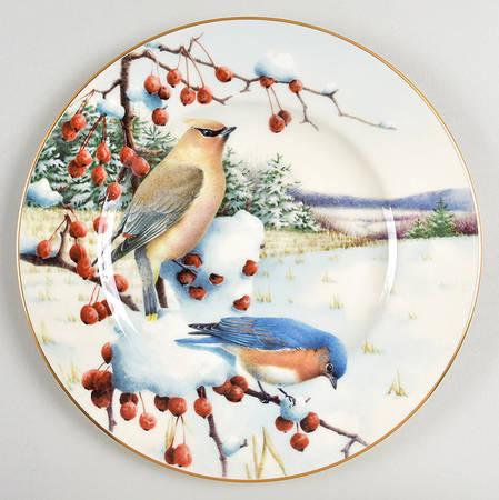 Winter Greetings Scenic Accent Luncheon Plate