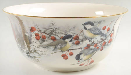 Winter Greetings 11" Large Scenic Serving Bowl