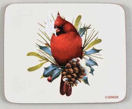 Winter Greetings Corkback Coaster