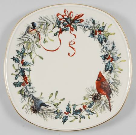 Winter Greetings 13" Square Serving Platter