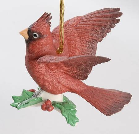 Winter Greetings Cardinial Flying Ornament