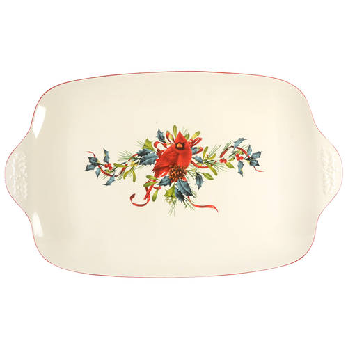 Winter Greetings 20" Rectangular Serving Platter