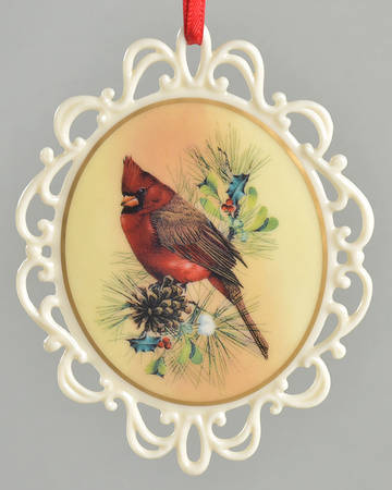 Winter Greetings Oval Pierced Edge Ornament