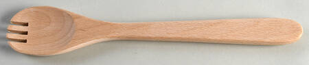 Winter Greetings Solid Wood Salad Serving Fork