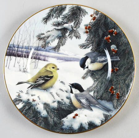 Winter Greetings Scenic Accent Luncheon Plate