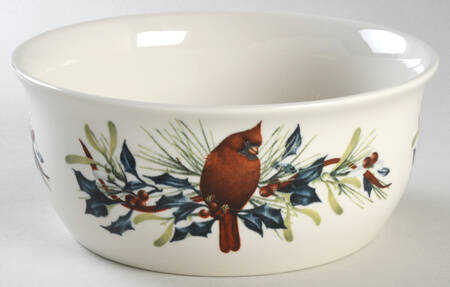 Winter Greetings 1.5 Quart Round Casserole No Lid