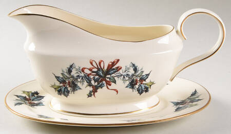 Winter Greetings Gravy Boat & Underplate