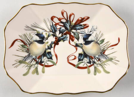 Winter Greetings 10" Oblong Tray