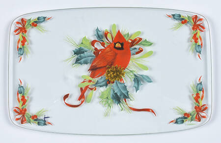 Winter Greetings Glassware Cheeseboard