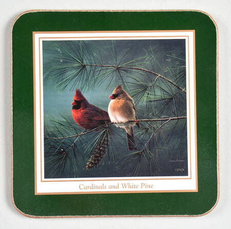 Winter Greetings Square Corkback Coaster