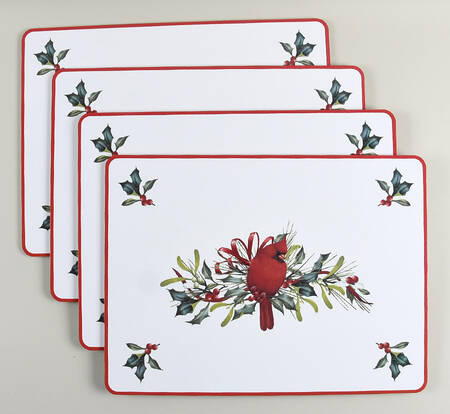 Winter Greetings Corkboard Placemat - Set of 4