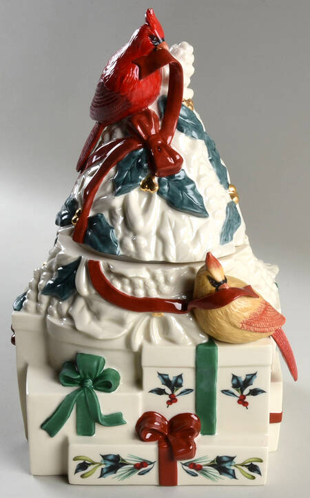 Winter Greetings Figural Cookie Jar & Lid
