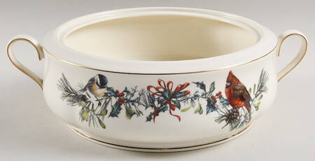 Winter Greetings Round Vegetable No Lid