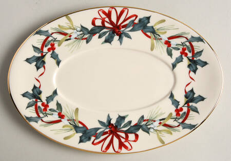 Winter Greetings Underplate for Gravy Boat