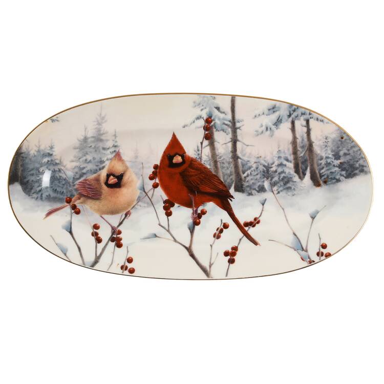 Winter Greetings Scenic Sandwich Tray