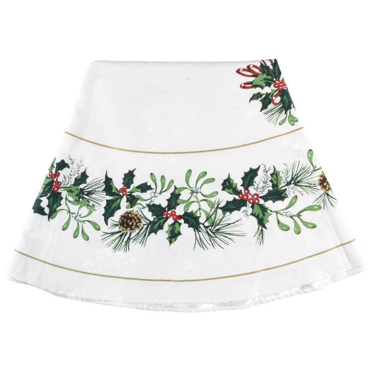 Winter Greetings 68" Round Tablecloth