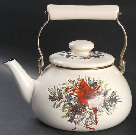 Winter Greetings Metal Kettle & Lid