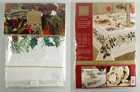 Winter Greetings 60" X 84" Oblong Tablecloth