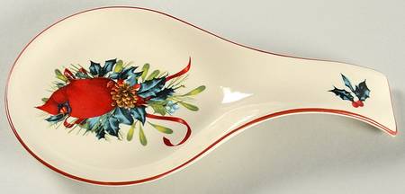 Winter Greetings Spoon Rest/Holder (Holds 1 Spoon)