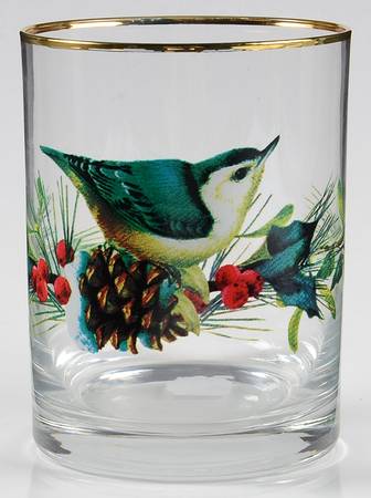 Winter Greetings Glassware Double Old Fashioned