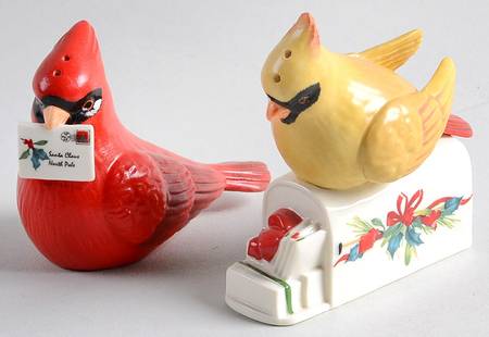 Winter Greetings Figural Salt & Pepper Set