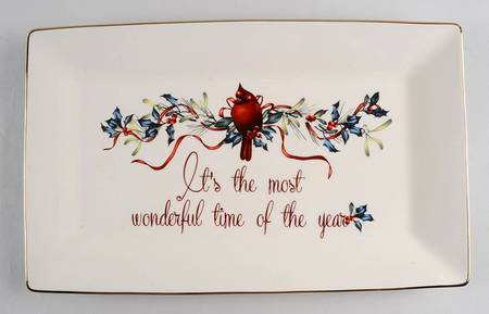 Winter Greetings 14" Rectangular Tray