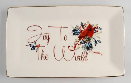 Winter Greetings Rectangular Tray 11"