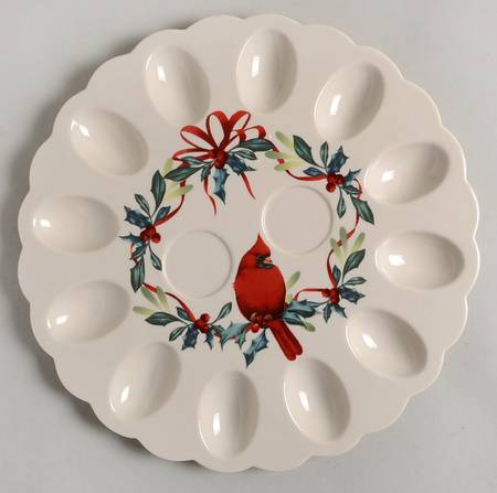 Winter Greetings Deviled Egg Plate