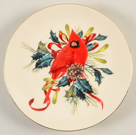 Winter Greetings Flat Cake Plate/Cheese Plate