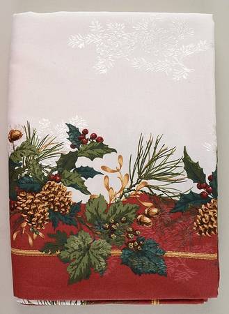 Winter Greetings 60" X 84" Oblong Tablecloth