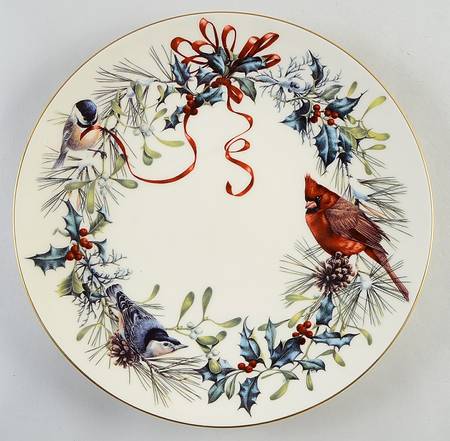 Winter Greetings 12" Deep Round Platter