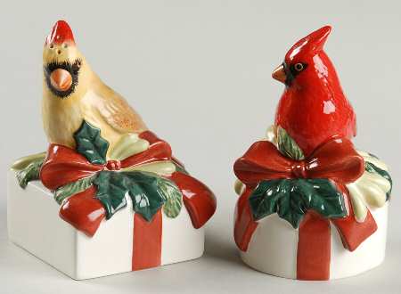 Winter Greetings Figural Salt and Pepper Set