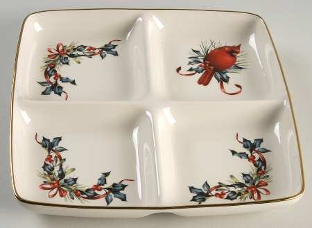 Winter Greetings 1 Piece 4 Part Square Server