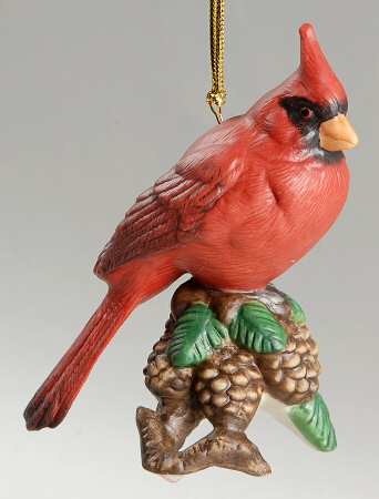Winter Greetings Cardinal Sitting Ornament