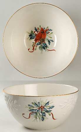 Winter Greetings 10" Round Serving Bowl