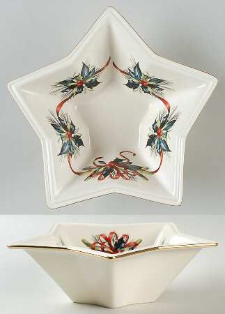 Winter Greetings Star Shaped Bowl