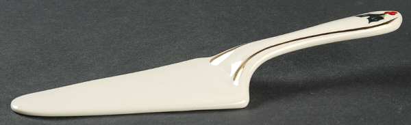 Winter Greetings Solid Ceramic Pie/Cake Server