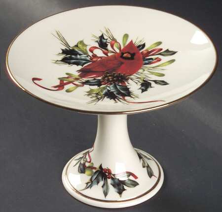 Winter Greetings Round Compote (Height X Width)